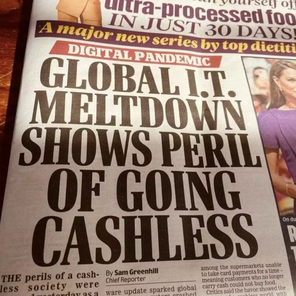 Newspaper Headlines Perils of Going Cashless